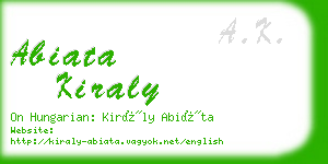 abiata kiraly business card